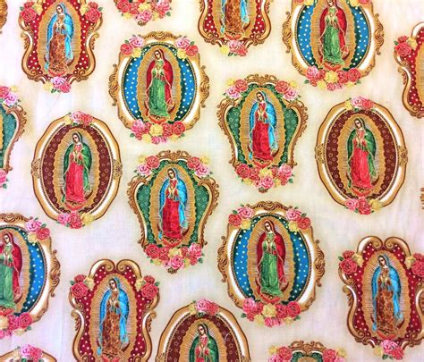 catholic mary mother theme fabric for sale metallic embroidery|christian faith fabrics.